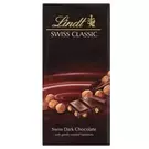 12 × قطعة (100 غرام) من سويس كلاسيك شوكولاتة الغامقة بالبندق “لنت”